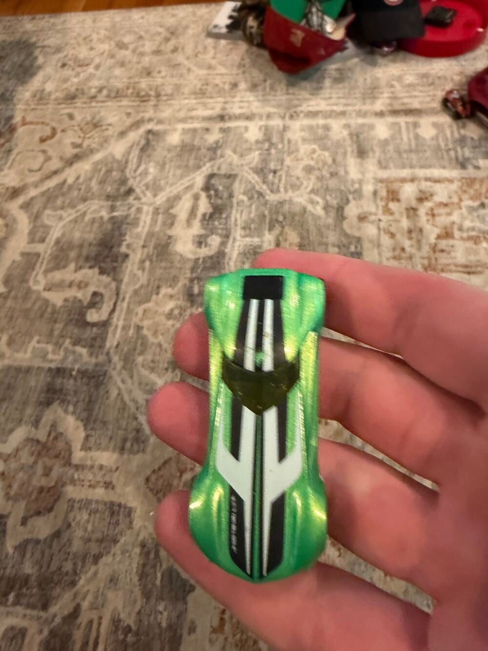 Hot Wheels Carbide Green Metallic Die Cast Race Car 2015 Mattel